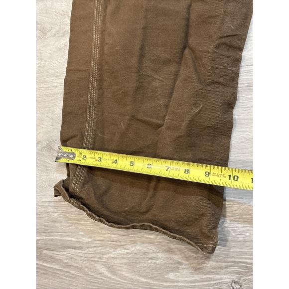 Carhartt Carpenter Pants Washed Duck Work Dungarees Mens 40x36 Cat 2 70E 2112 - Picture 3 of 7
